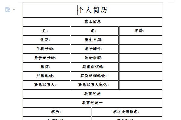 美狮贵宾会公司简历模板范文